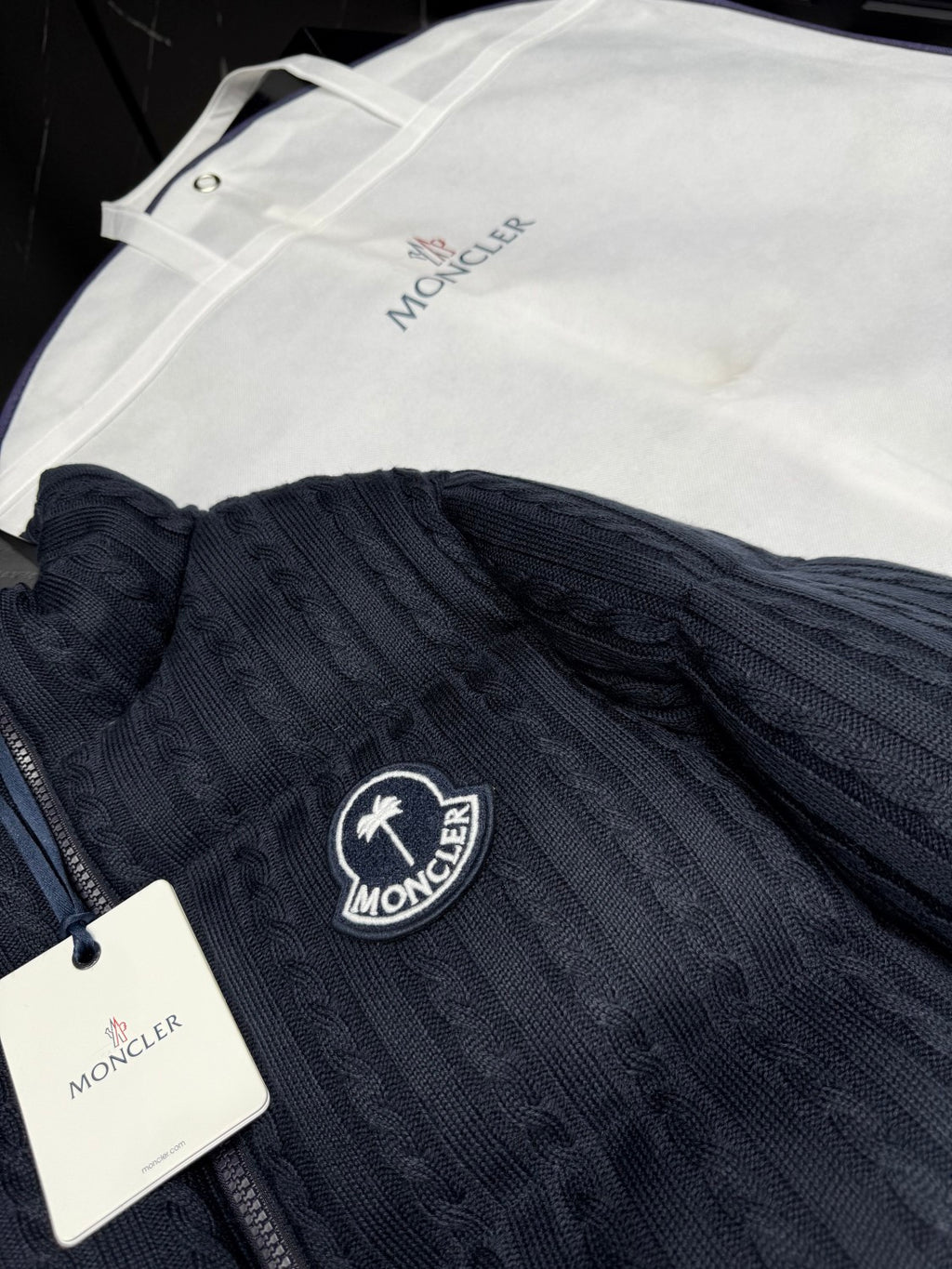 Moncler Men's & Women's Fall/Winter Logo Stand Collar Solid Color Zipper Long Sleeve Slim Fit Puffer Down Jacket #81529