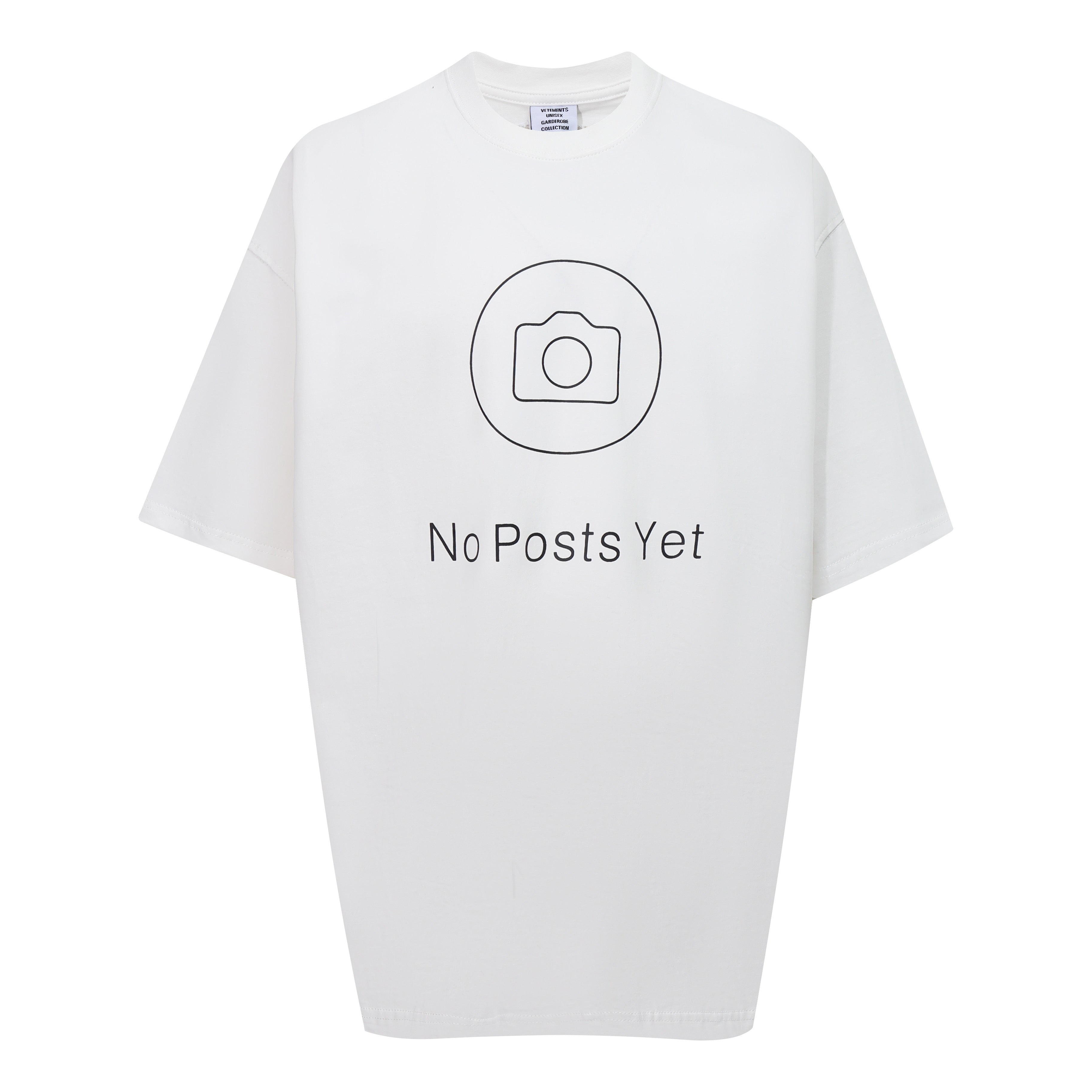 Vetements Spring And Summer Men'S Black And White Printed T-Shirt Fashion High Street Trend Round Neck Short Sleeve Loose Casual T-Shirt Ngvp #1581