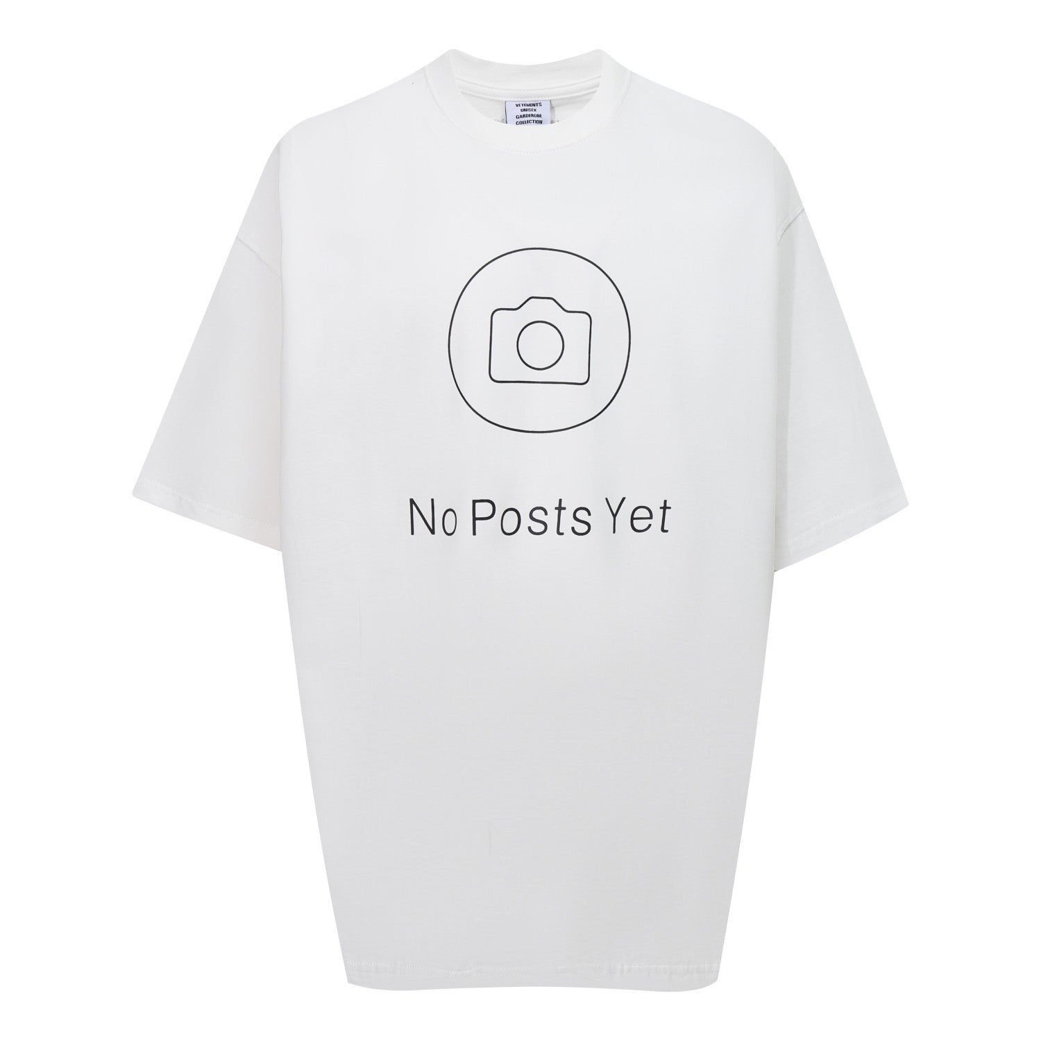 Vetements Spring And Summer Men'S Black And White Printed T-Shirt Fashion High Street Trend Round Neck Short Sleeve Loose Casual T-Shirt Ngvp #1581