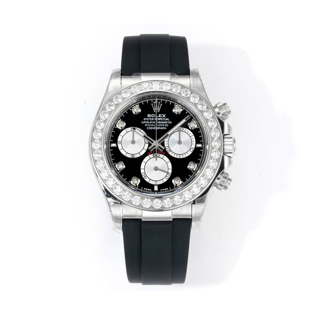 Rolex Men's Automatic Mechanical Movement 100 Meter Water Resistant Dial Watch with Diamonds #75863