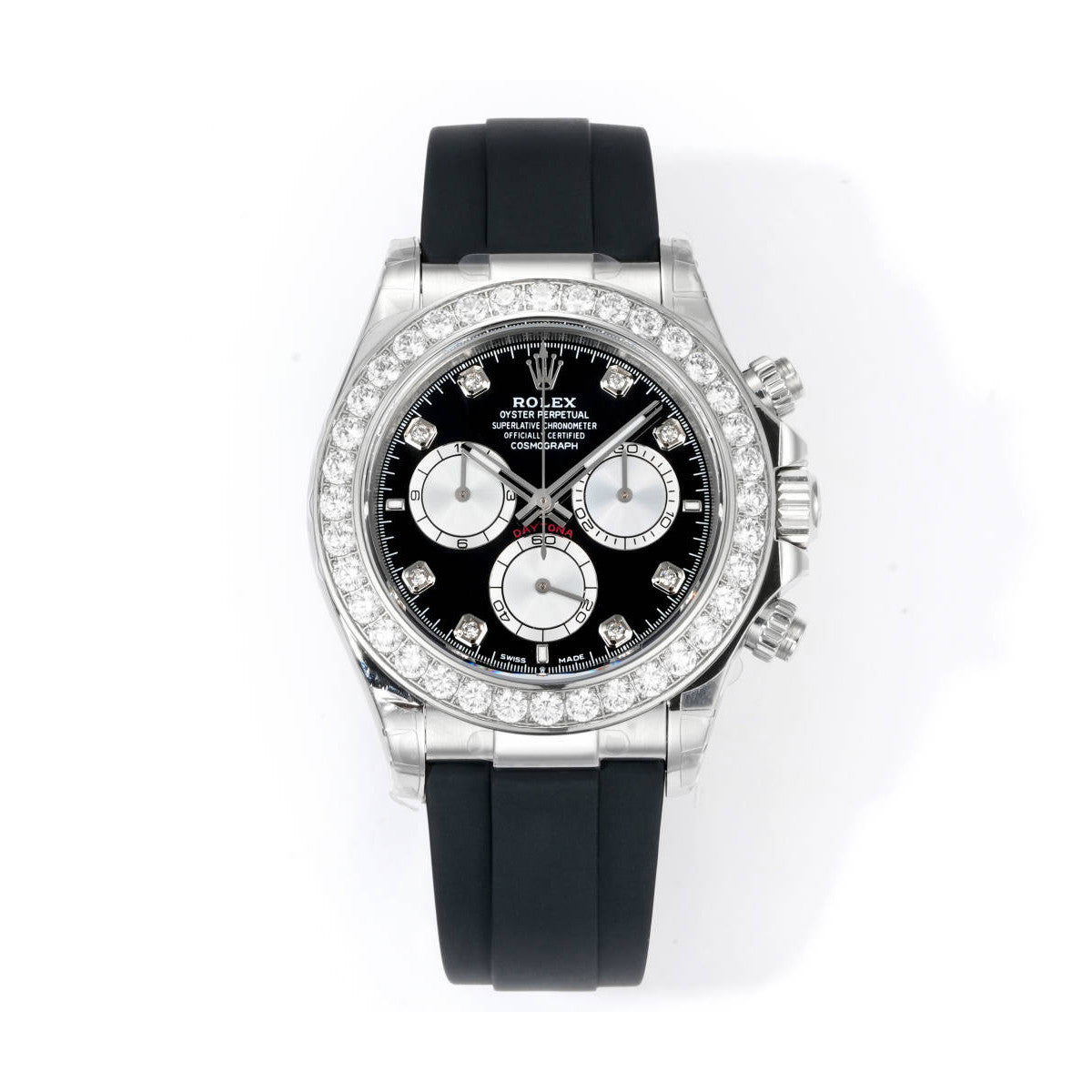 Rolex Men's Automatic Mechanical Movement 100 Meter Water Resistant Dial Watch with Diamonds #75863