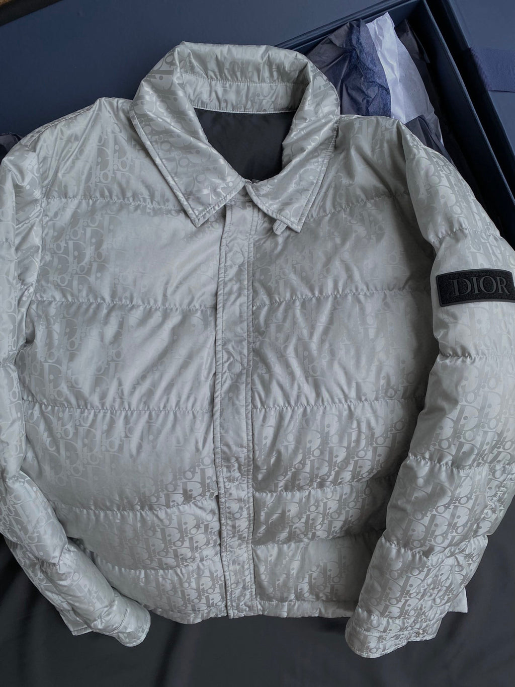 Dior Lapel Long Sleeve Puffer Down Jacket #96592