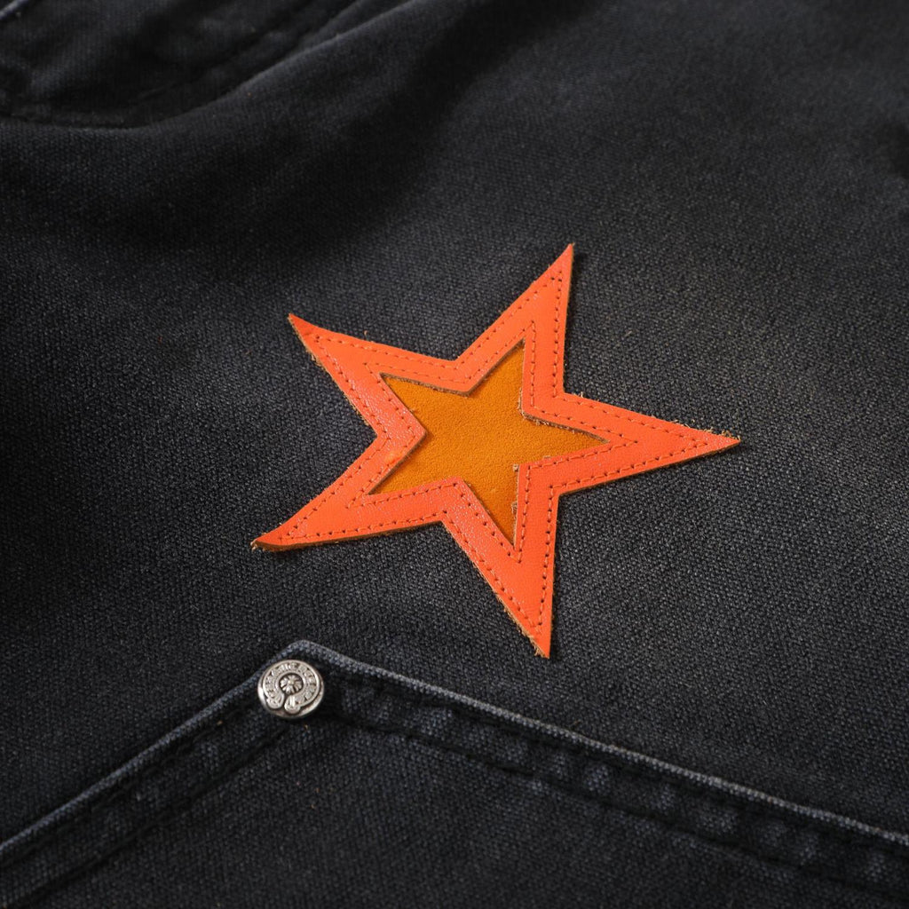 Chrome Hearts Men's And Women's Spring/Fall Fashion Casual Waist Button Star Icon Vintage Washed Carhartt Work Pants #79519