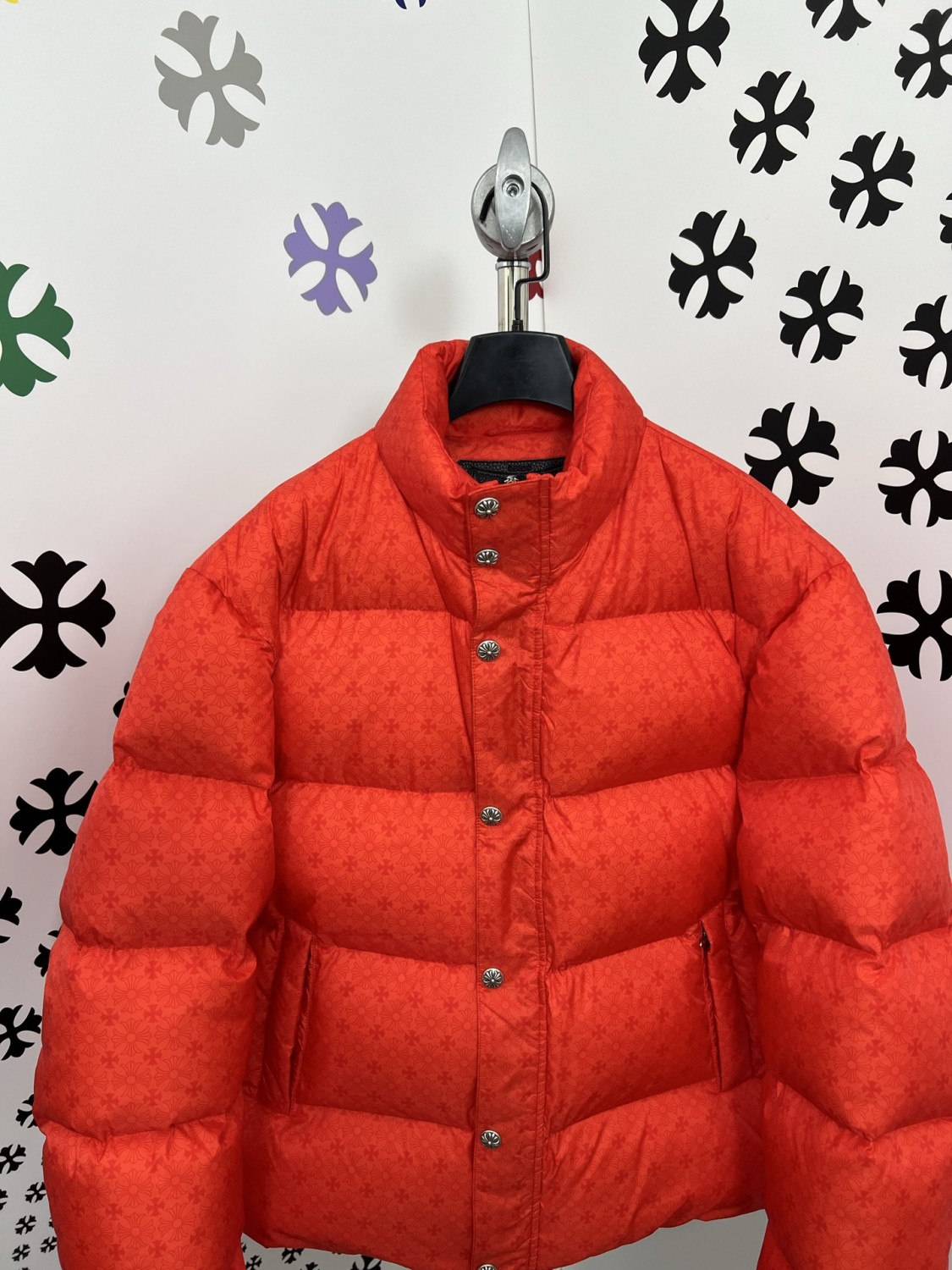 Chrome Hearts Red Goose Down Jacket #375548
