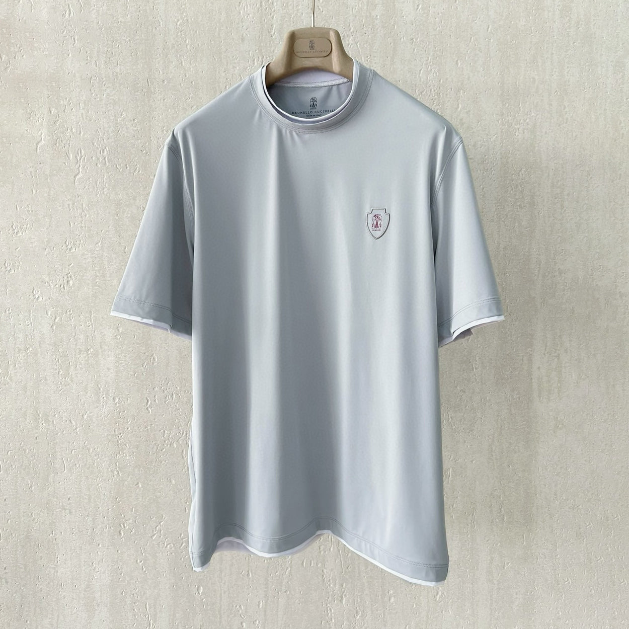 Brunello Cucinelli Men's Summer Solid Color Round Neck Cotton Short Sleeve T-Shirt #76355