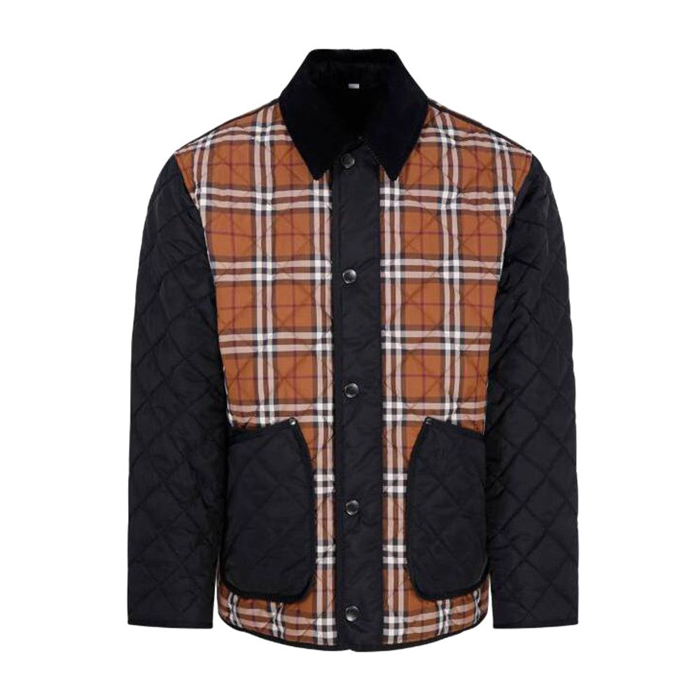 Burberry Men's And Women's Fall And Winter Color Blocking Plaid Print Single Breasted Loose Casual Long Sleeved Jacket #73144
