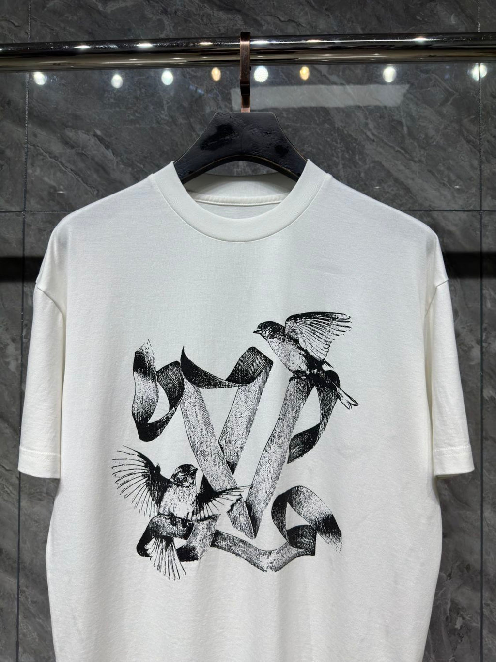 Louis Vuitton Loose Cotton Printed Short Sleeved T-Shirt #21716