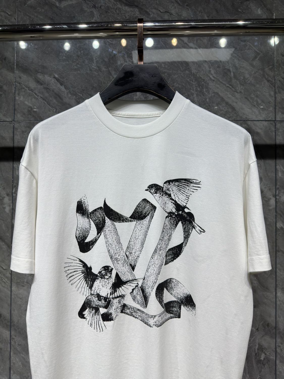 Louis Vuitton Loose Cotton Printed Short Sleeved T-Shirt #21716
