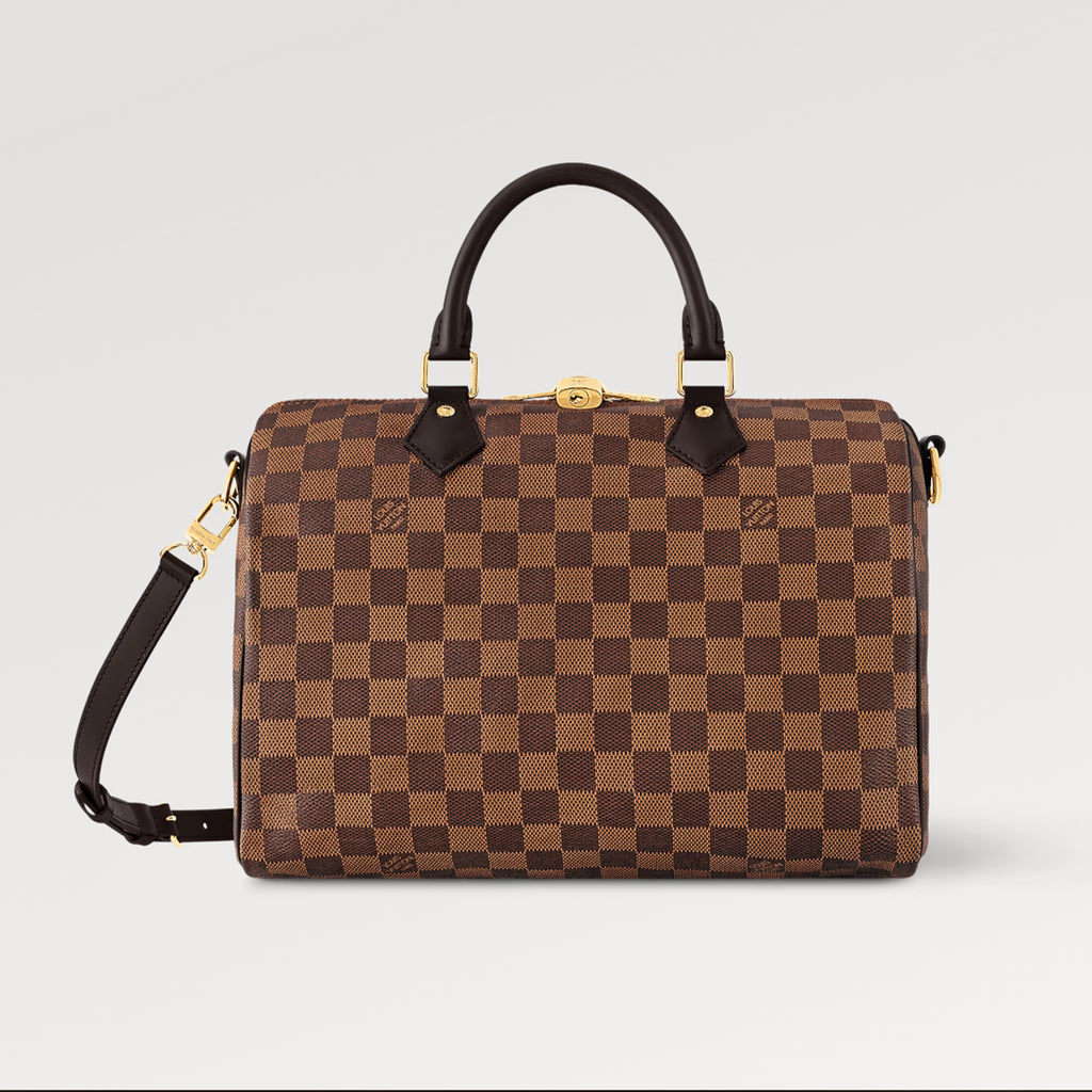 Louis Vuitton SPEEDY BANDOULIÈRE 30 Men's Women's Vintage Handbag Damier Ebene Canvas Checkerboard Fashion Luxury  Bag Bags N40590 #81157