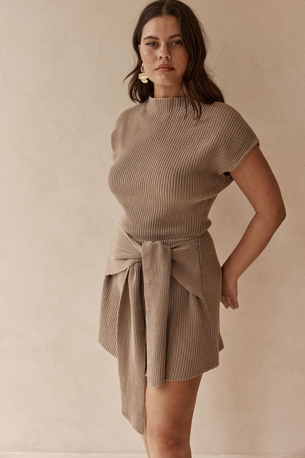 Lovina Dress - Tan