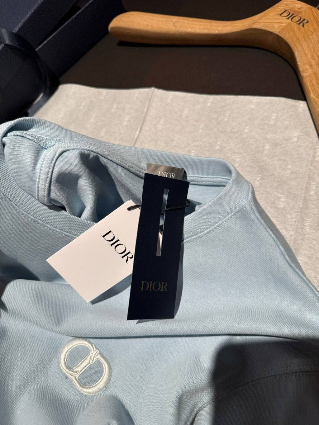 Dior Men's Summer Fashion Casual Solid Color Round Neck Cotton CD Embroidered Logo Loose Fit T-Shirt #78374