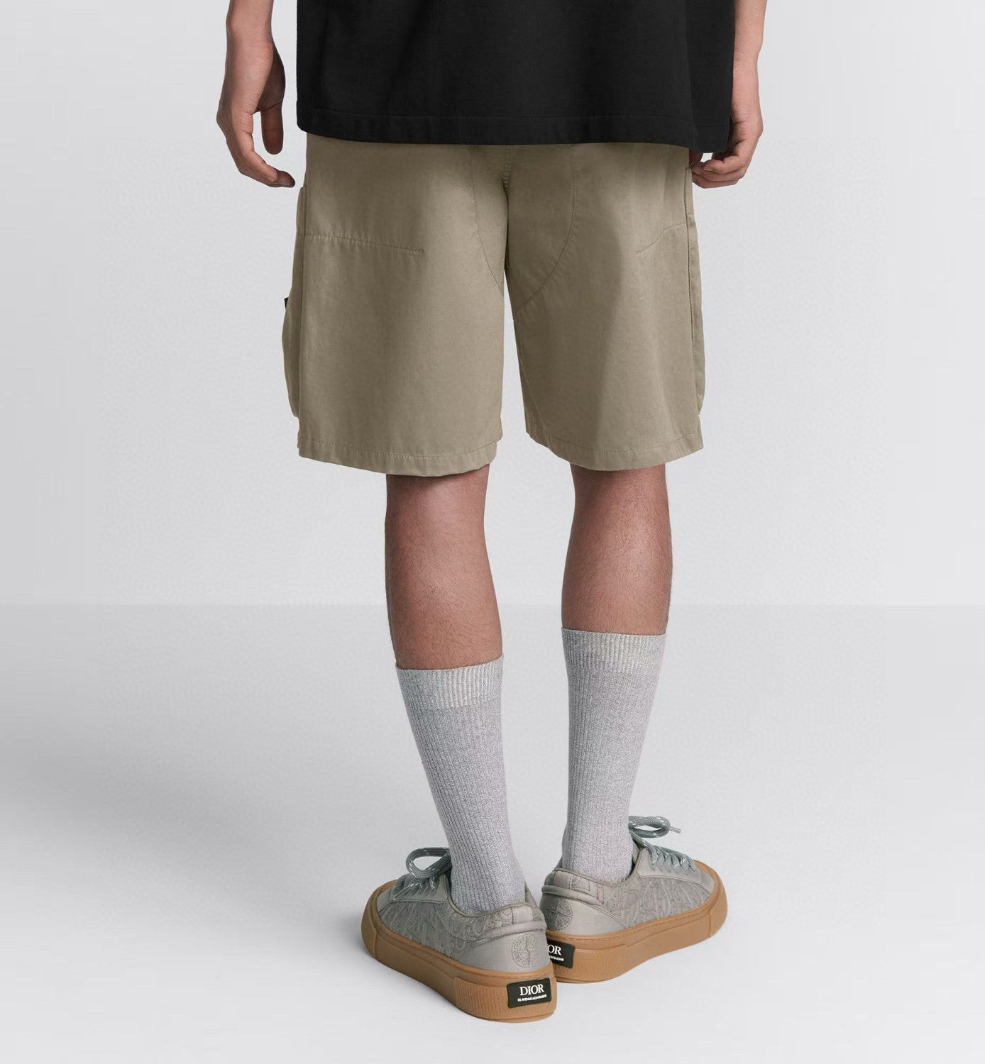 Dior Dior And Stone Island Men's Summer Solid Color Letter Logo Casual Fit Bermuda Shorts #75358