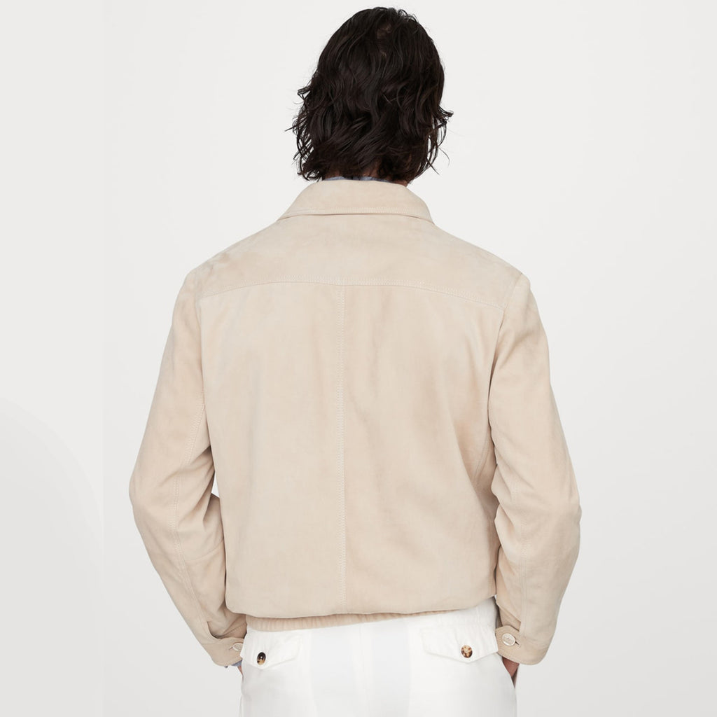 Brunello Cucinelli Men's Fall And Winter Suede Aviator Jacket Zipper Lapel Fashion Casual Gentleman Jacket Ngvp #9115