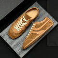 Dries Van Noten Women's Marathon Retro Training Shoes Four Seasons Solid Color Round Toe Lace-up Low-top Leather Casual Shoes #81462