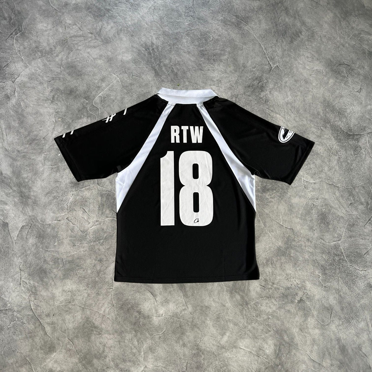 Corteiz Panel Football Jersey Black/White