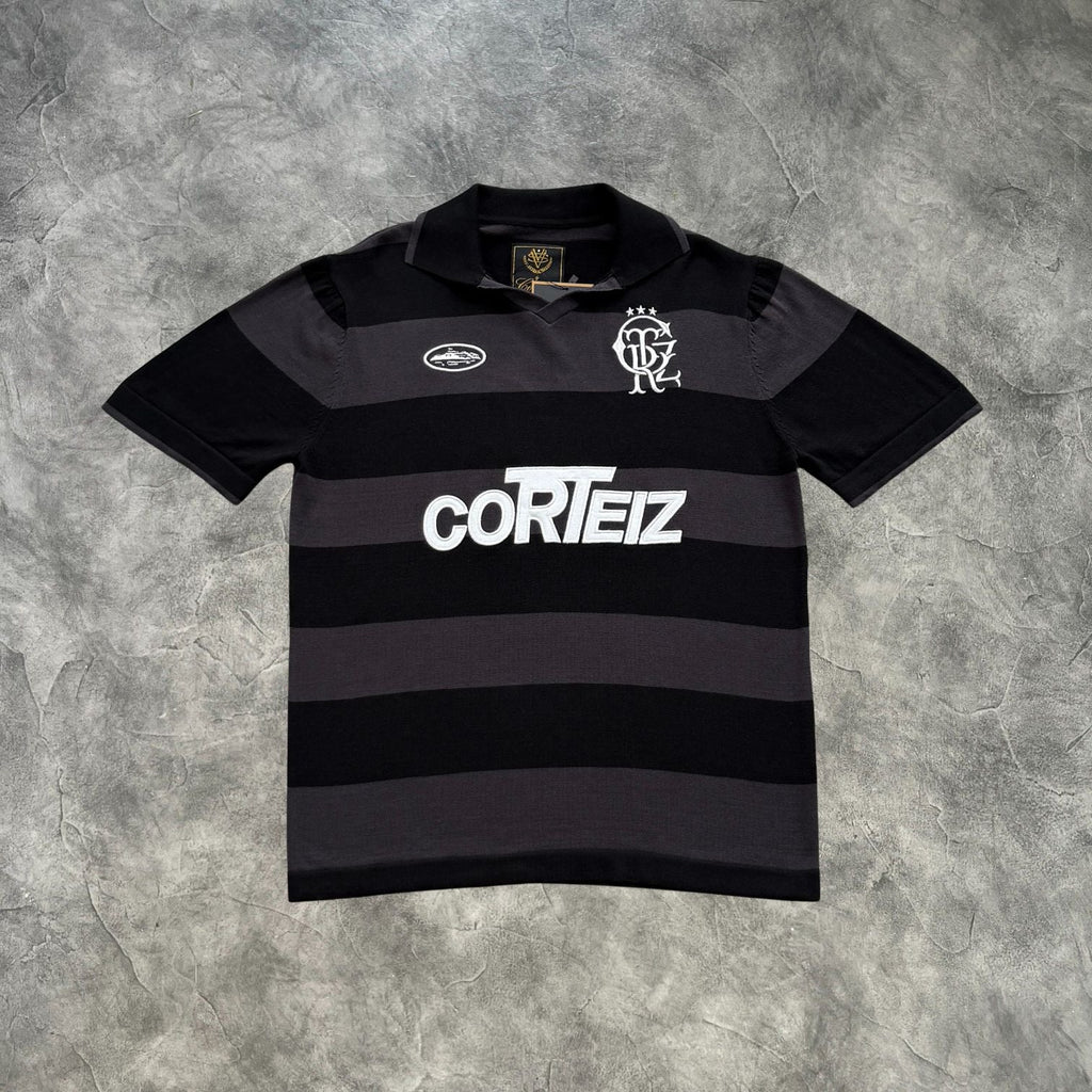 Corteiz Striped Knit Jersey Black