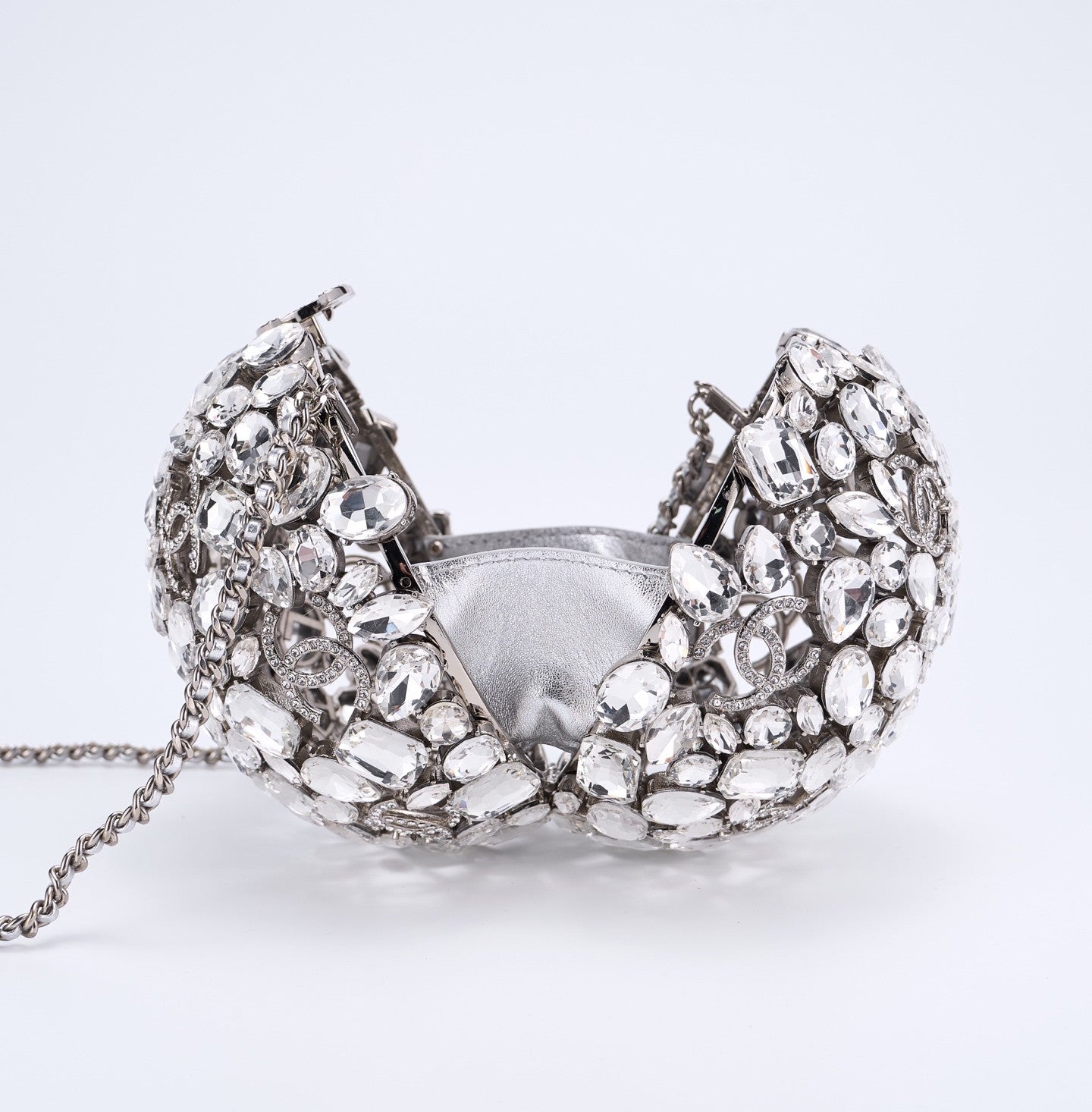 Chanel Women's Crystal Diamond Spherical Chain Single Shoulder Evening Bag Bags #77237