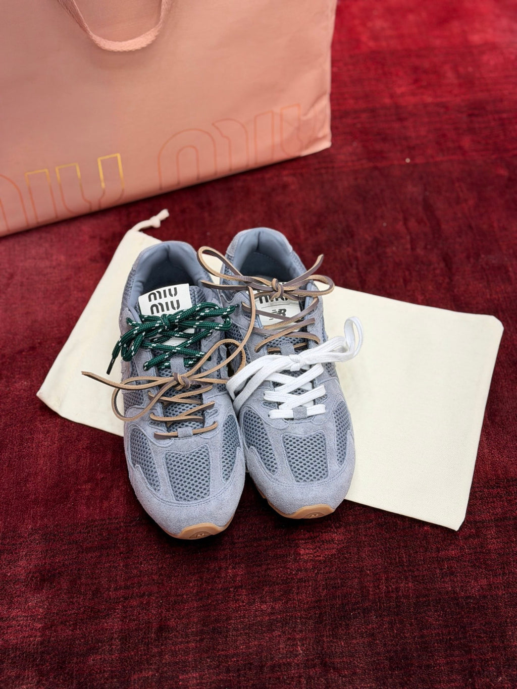 New Balance X Miu Miu 530 Sl Leather Sneakers #336509