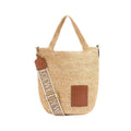 Loewe Women's Slit Adjustable Shoulder Strap Solid Color Woven Resort Style Raffia Mini Tote Crossbody Bag Bags #76331