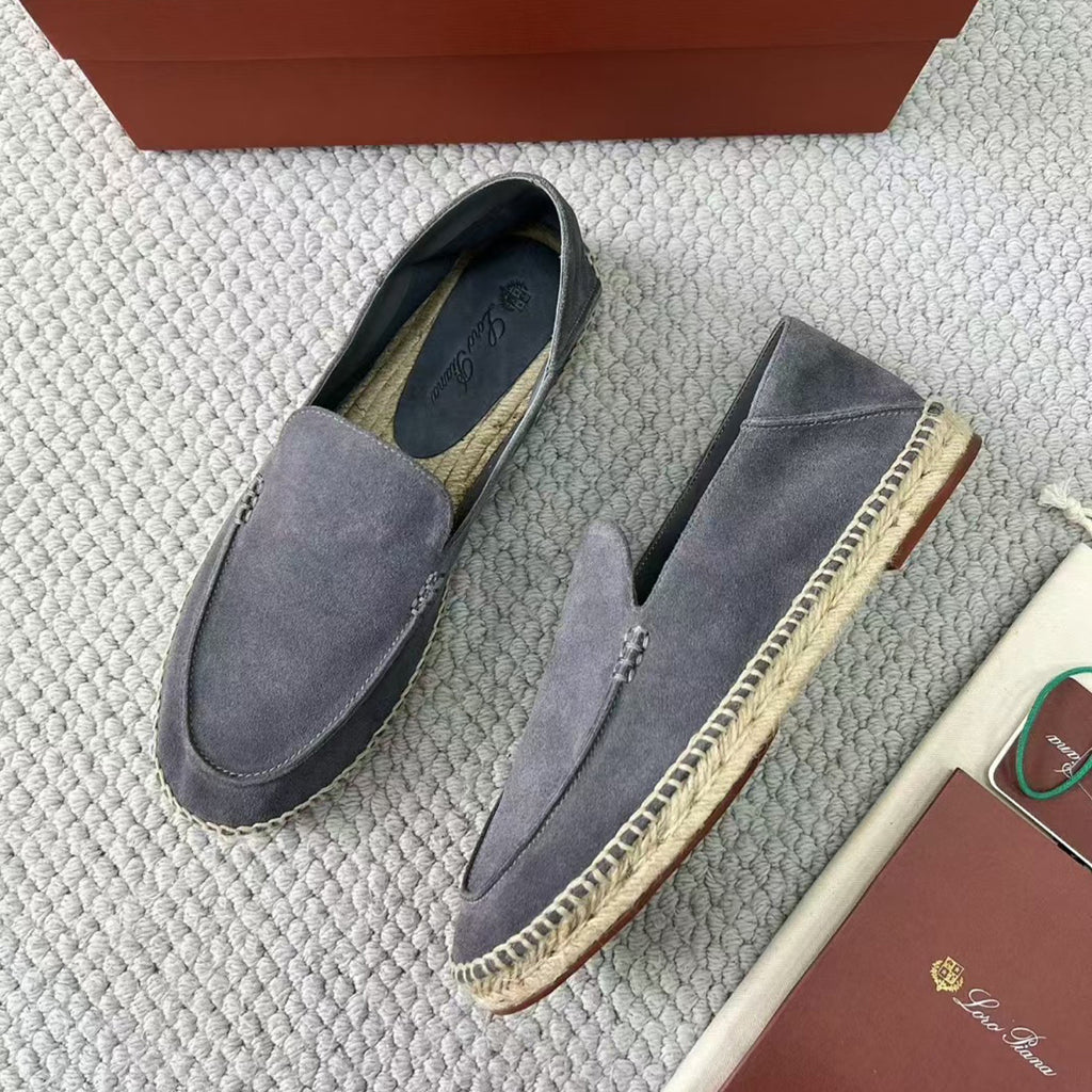 Loro Piana Seaside Walk Men's Casual Shoes Spring And Summer Suede Casual Shoes Fashion Temperament Comfortable Flat Shoes Slippers Ngvp #2224