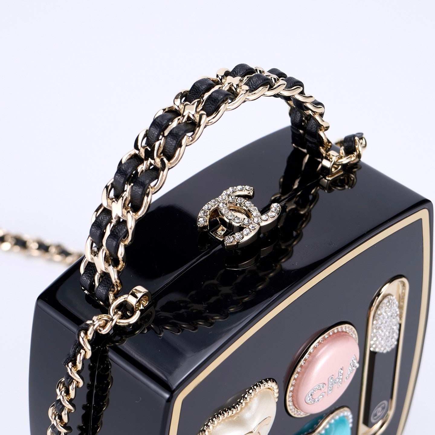 Chanel Women's Ladies' Fashion Classic Color Palette Shaped Rigid Evening Clutch Makeup Case Chain Bag Bags AS5652-B21915-U2093 #78527