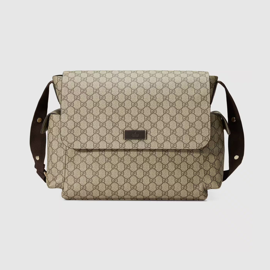 Gucci Kid's Logo Leather Logo Mommy Bag Shoulder Crossbody Bag #37445