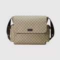 Gucci Kid's Logo Leather Logo Mommy Bag Shoulder Crossbody Bag #37445