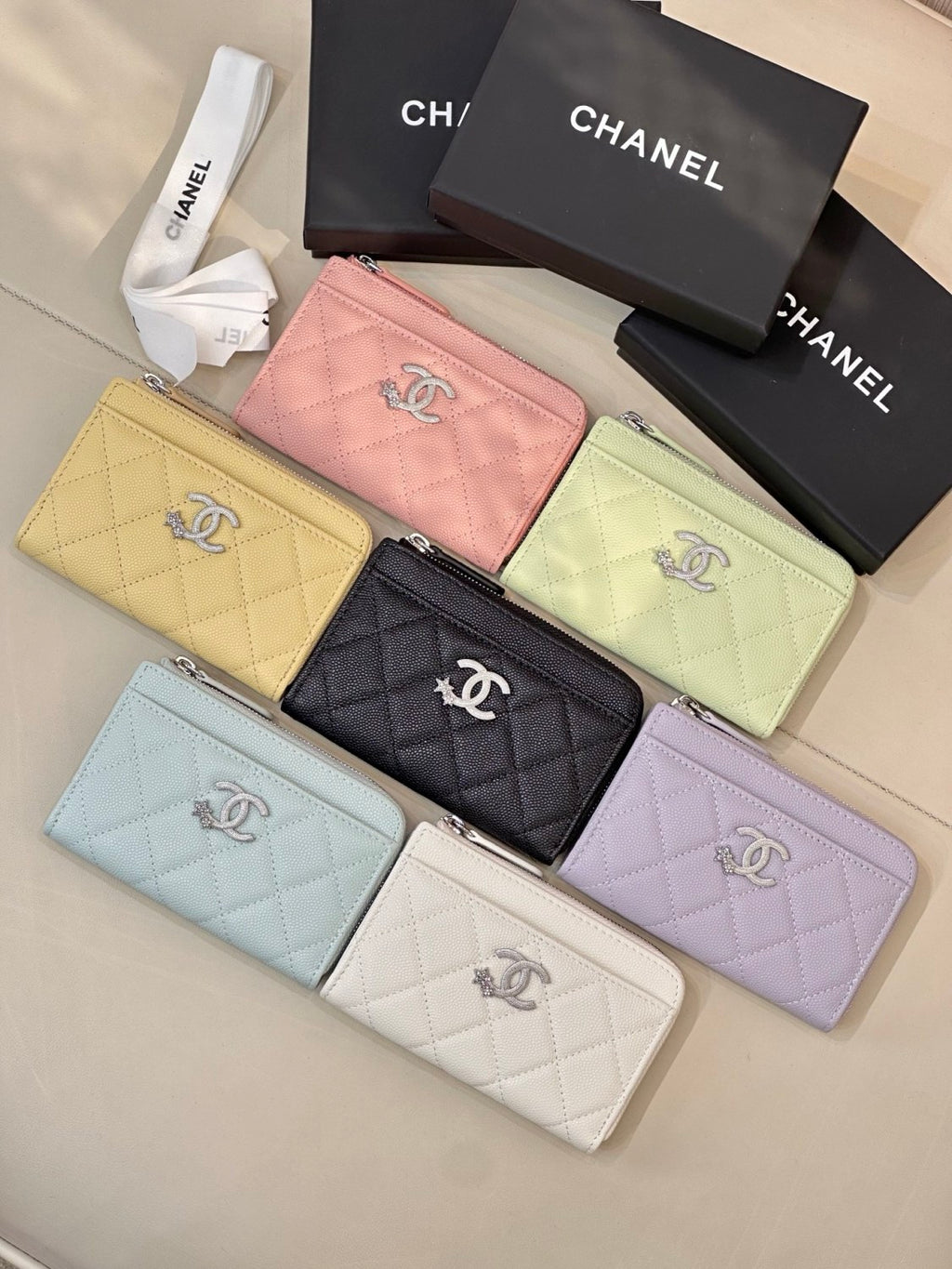 Chanel Women's Colorful Classic Comet Series Coin Purse Zipper Card Holder Card Case Stylish And Elegant Id Bags BagBags #196090