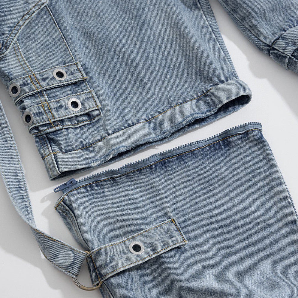 Balenciaga Multi-Pocket Zipper Jeans Pants #53995