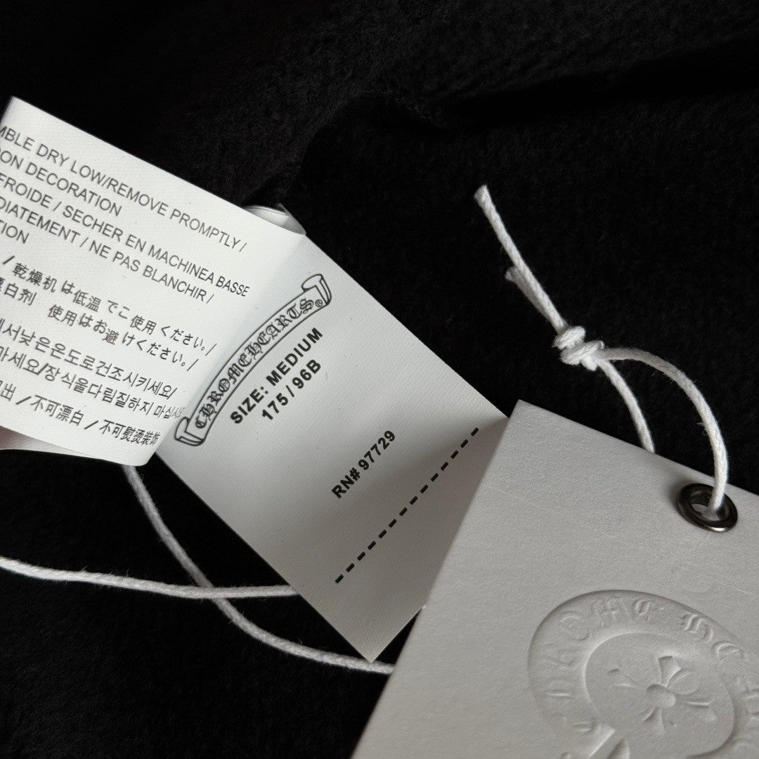 Chrome Hearts 925 Sterling Silver Hardware Classic Horseshoe Flower Arm Zipper Sweatshirt #333189