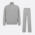 Dior Men's Spring and Autumn Solid Color Logo Embroidery Half Zipper Long Sleeve Sweatshirt Cotton Knit Sweatpants Pants Set Suit #74451