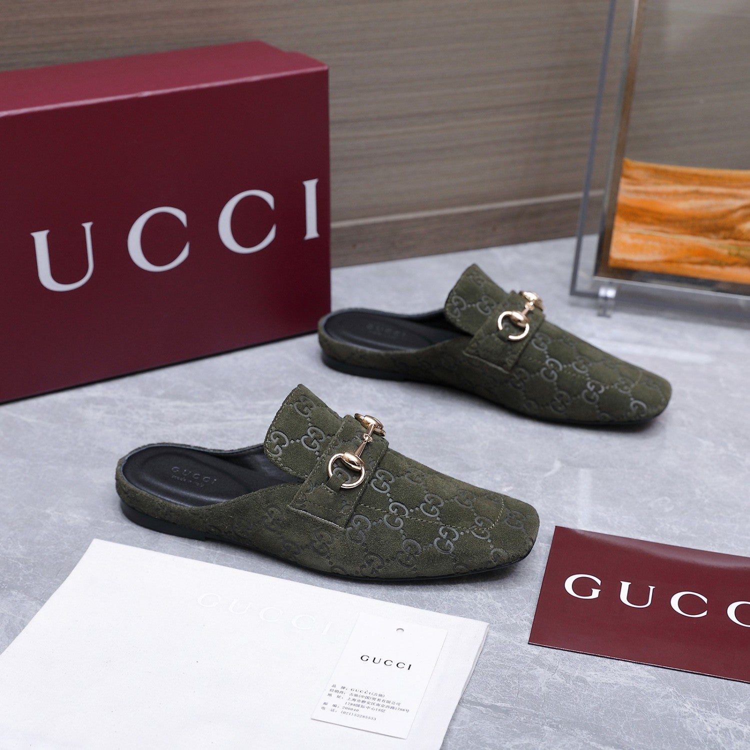 Gucci Flat Loafers Slippers #388039