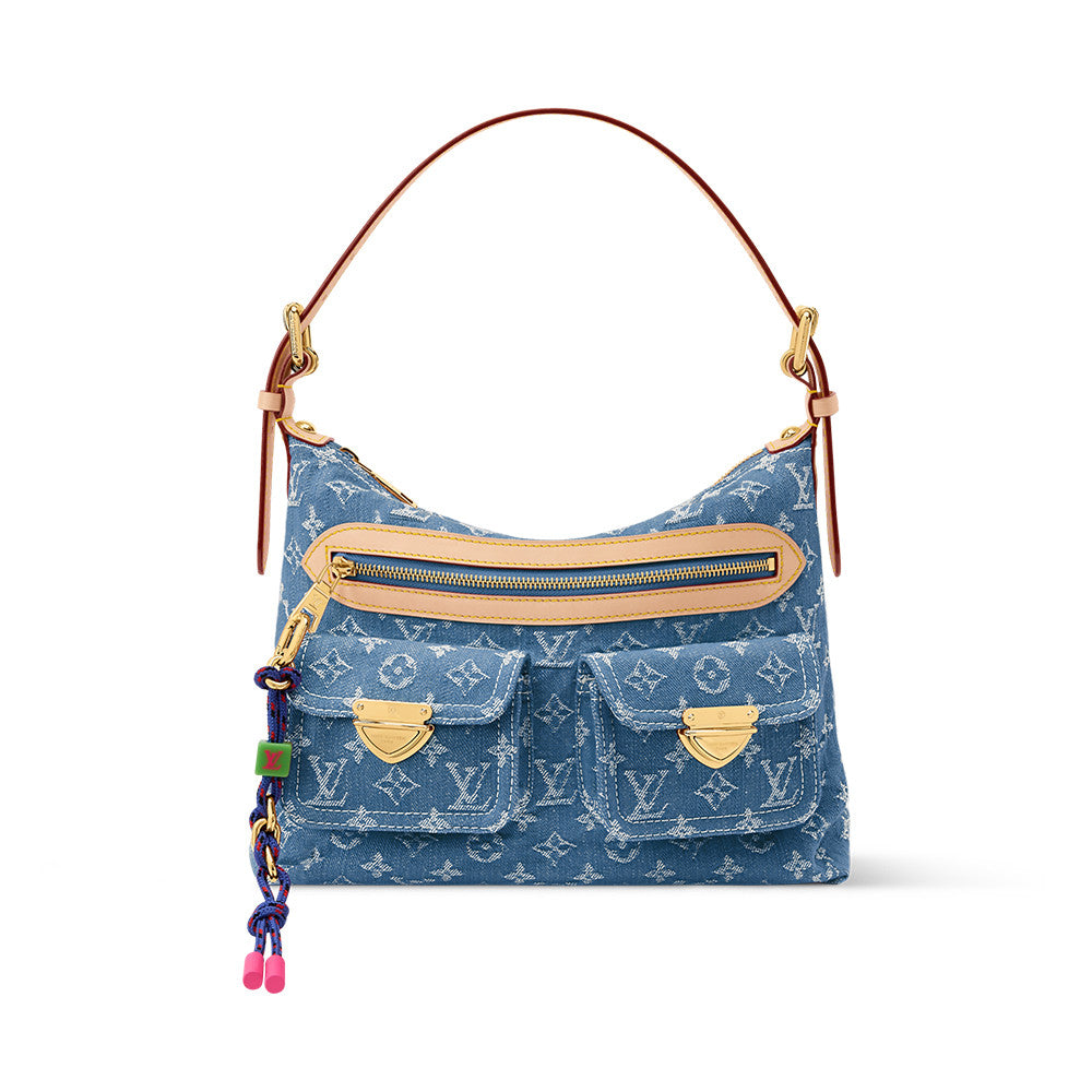 LOUIS VUITTON Baggy Nano Diane Pochette Accessoire Cargo Side Trunk MM Monogram Denim Handbags #381842
