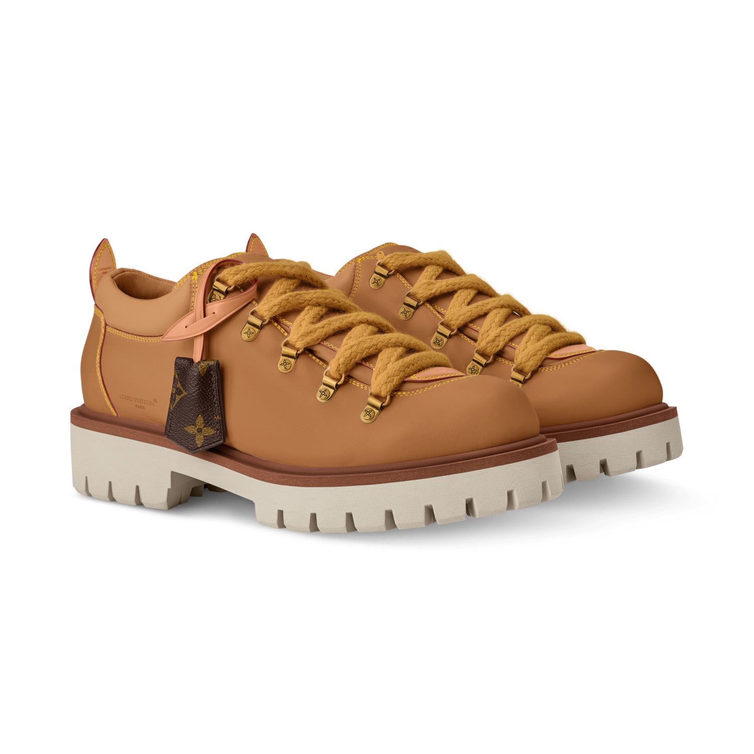 Louis Vuitton LV REMIX  Men's And Women's Spring/summer Fashion Casual Round Toe Lace Up Classic Printed Leather Casual Shoes Hiking Derby Shoes #78382