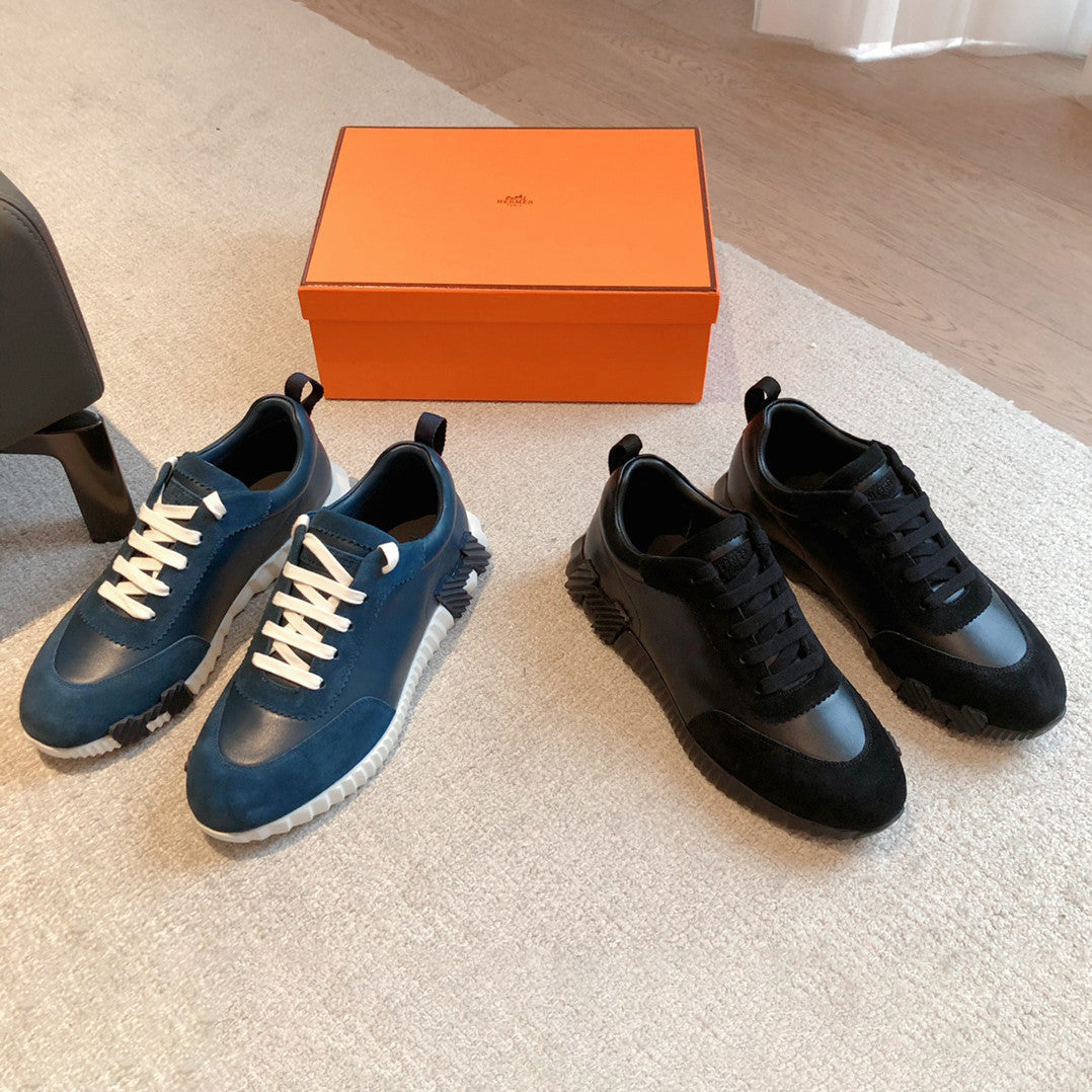 Hermes Bouncing Sneakers Men's And Women's Geometric Mesh Hundred Casual Fashion Shoes #76448