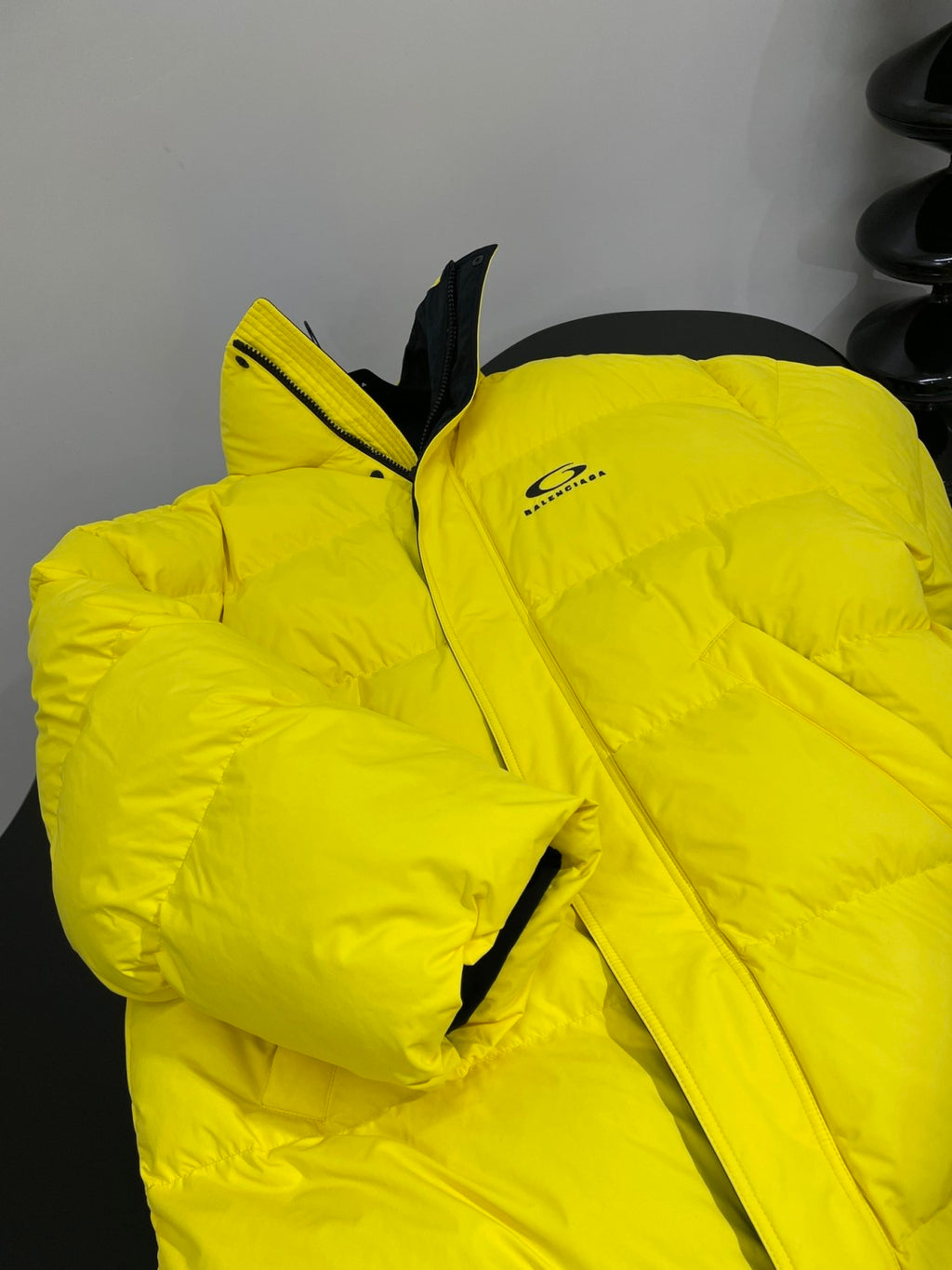 Balenciaga Men's Autumn and Winter Solid Color Letter Printed Single Breasted Zipper Long Sleeve Puffer Down Jacket #74481