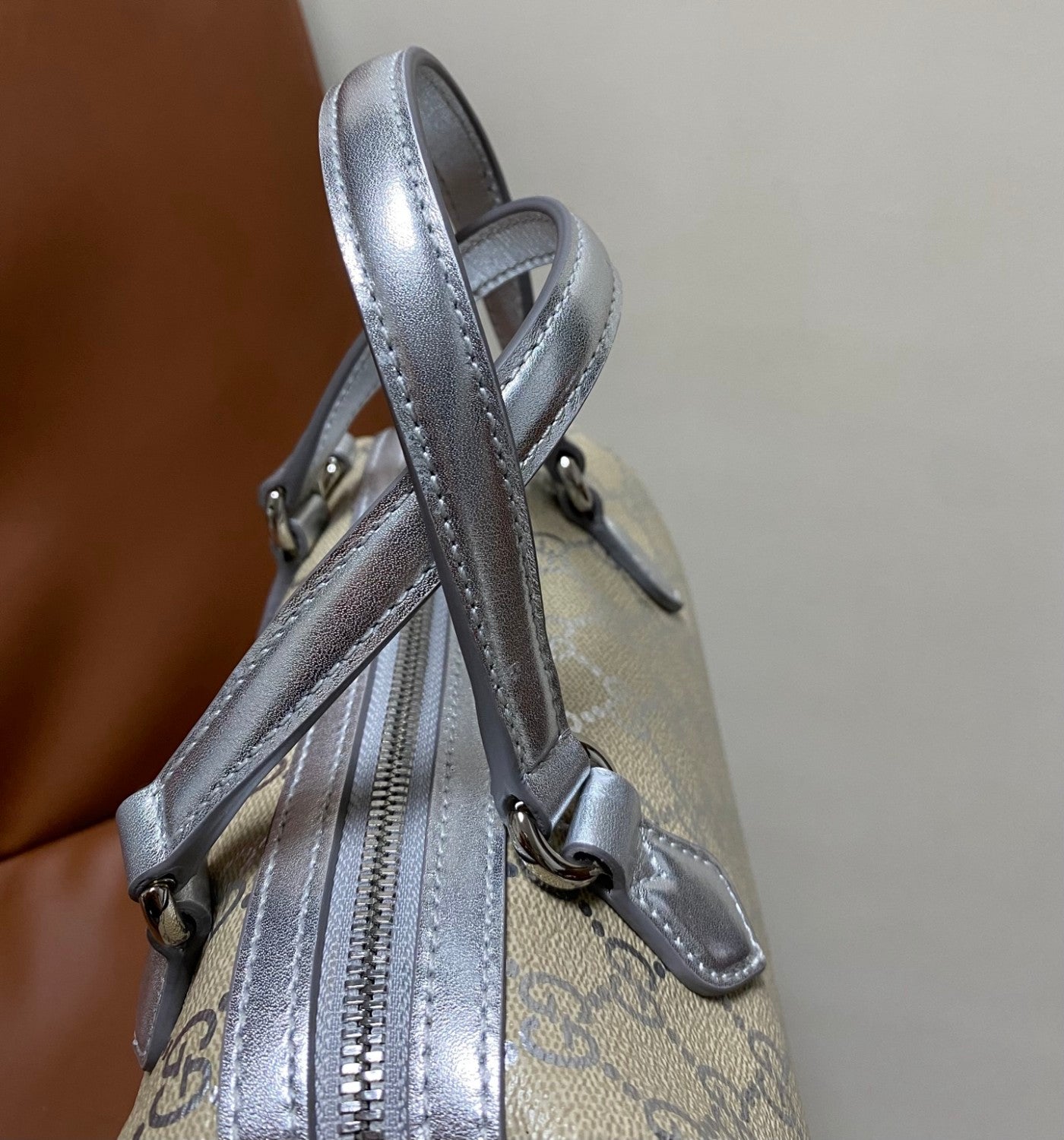 Gucci GG Emblem Small Boston Bag #337066