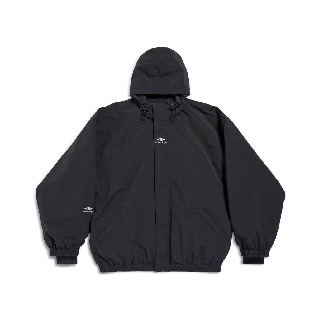 Balenciaga 3B SPORTS ICON SKI Men's Fall/Winter Fashion Solid-Color Hooded Zipper Windproof Ski Series Down Jacket #79555