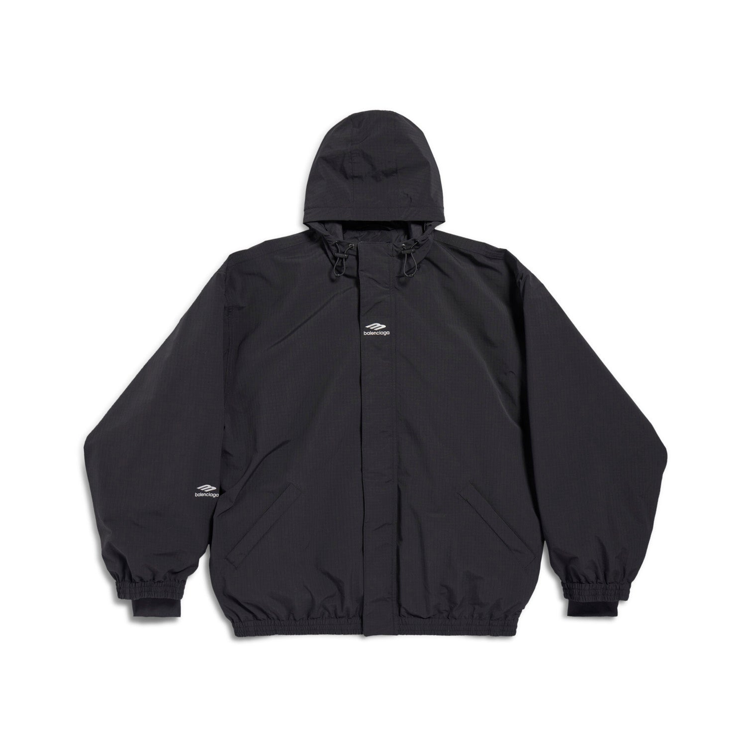 Balenciaga 3B SPORTS ICON SKI Men's Fall/Winter Fashion Solid-Color Hooded Zipper Windproof Ski Series Down Jacket #79555