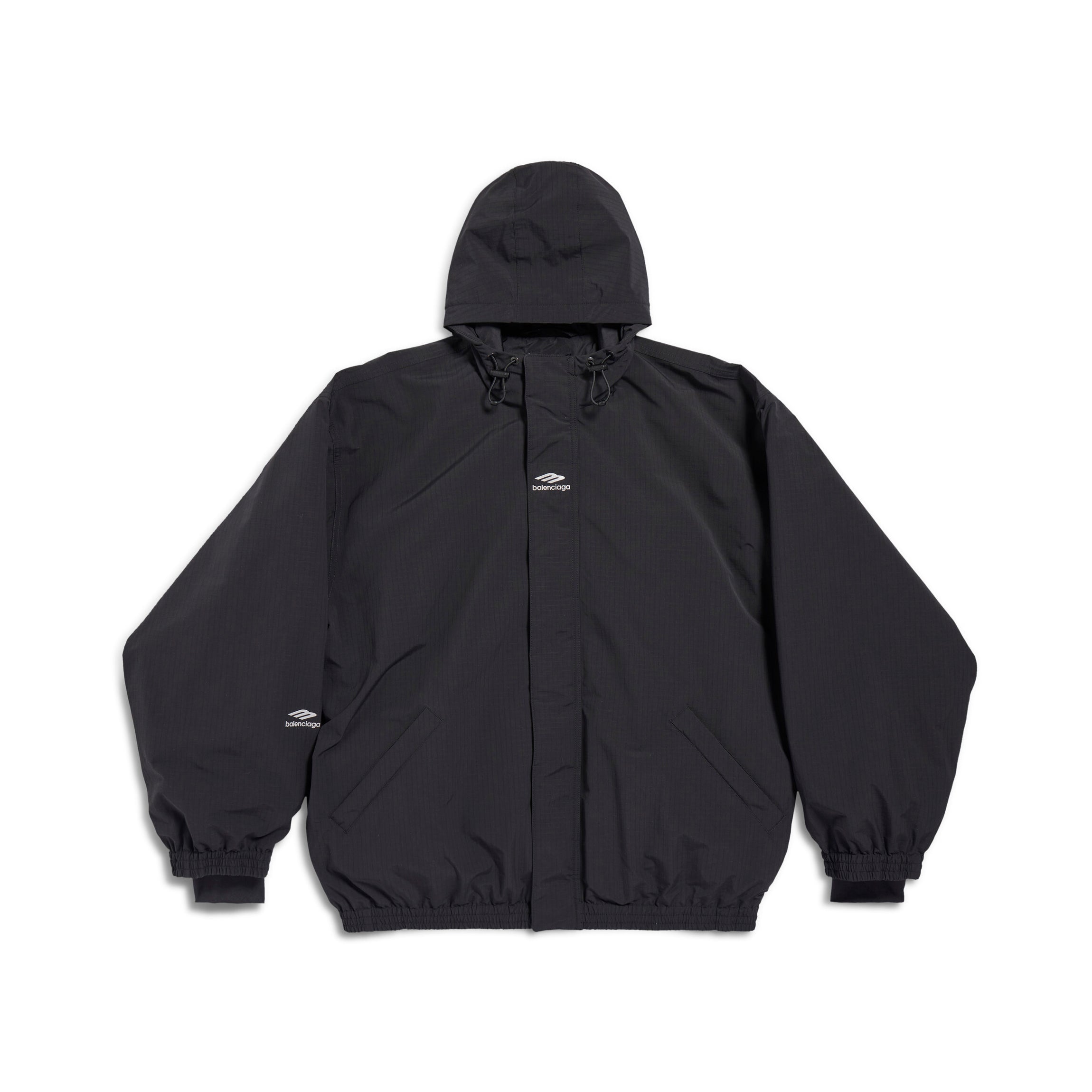 Balenciaga 3B SPORTS ICON SKI Men's Fall/Winter Fashion Solid-Color Hooded Zipper Windproof Ski Series Down Jacket #79555