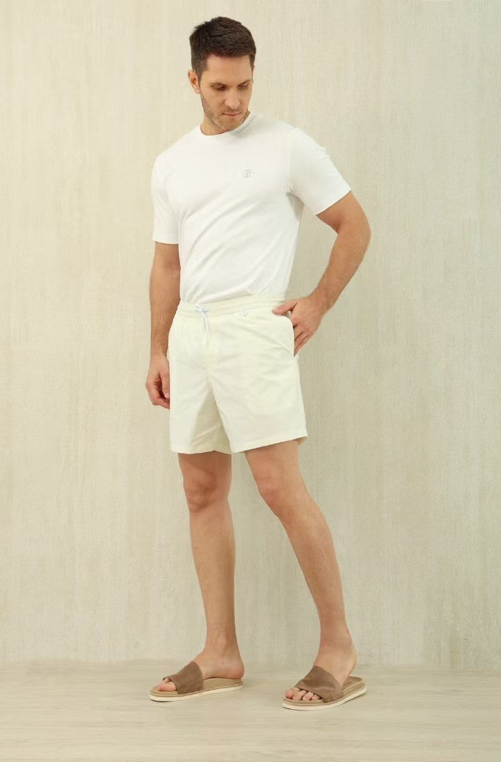 Loro Piana Men's Summer Letter Solid Color Mid Waist Tie Straight Bay Swim Shorts Ngvp #9959