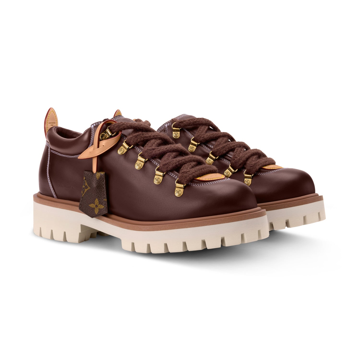 Louis Vuitton LV REMIX  Men's And Women's Spring/summer Fashion Casual Round Toe Lace Up Classic Printed Leather Casual Shoes Hiking Derby Shoes #78382