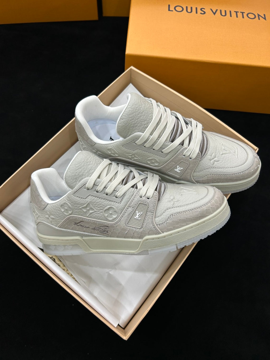Louis Vuitton Lv Trainer Sneakers Snakeskin Pattern #379384