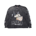 Saint Michael Men's Spring. Autumn And Winter High Street Letter Printed Round Neck Cotton Loose Pullover Long Sleeve Black Sweatshirt Ngvp #9471