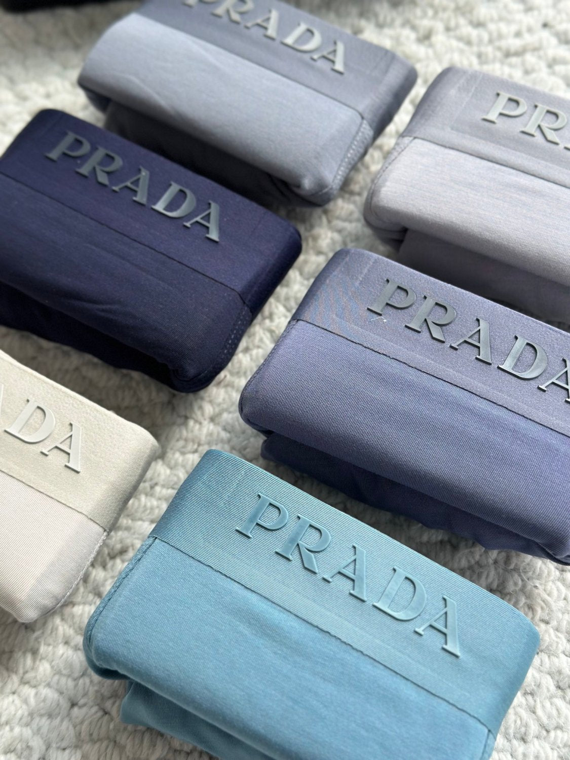 Prada Men's Modal Lightweight High Elastic Solid Color Breathable Boxer Shorts #333082