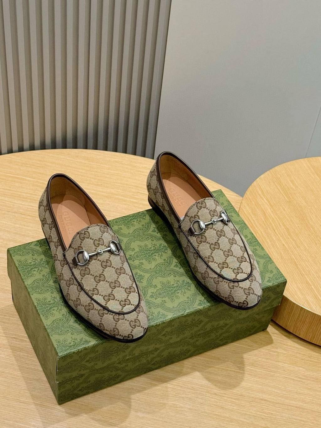 GUCCI Men's Spring/Fall Fashion Casual Round Toe Slip On Flat Low Top Horsebit Loafers Shoes #79272