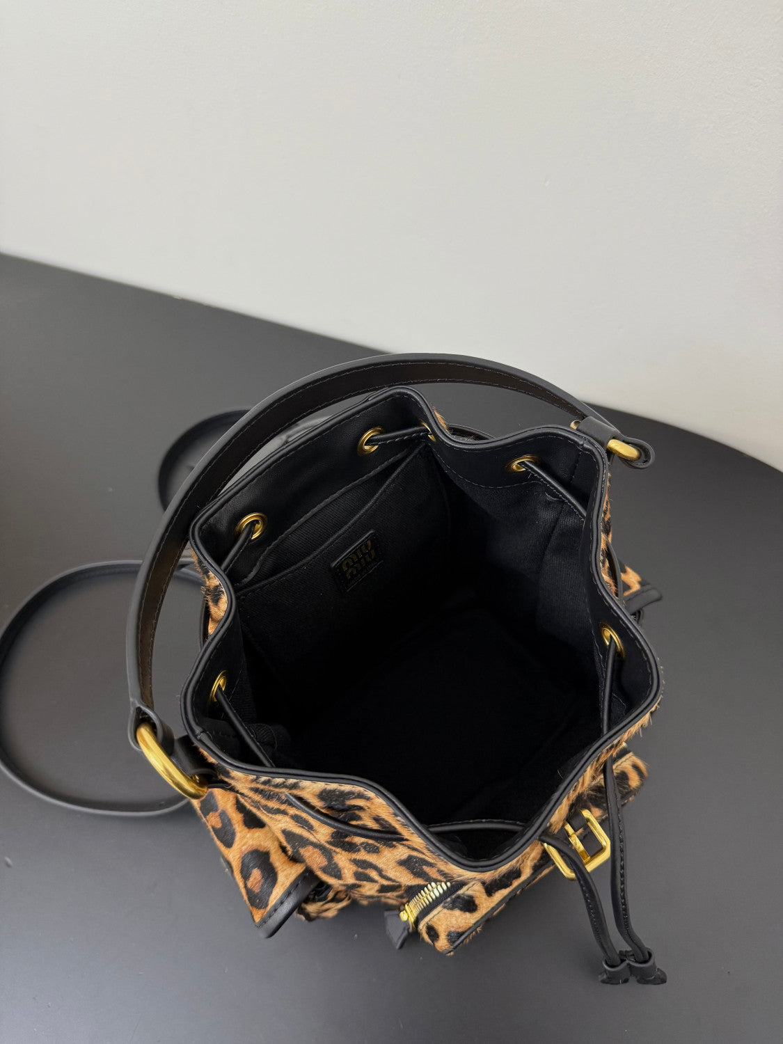 MiuMiu Honey Printed Leather Backpack #334714