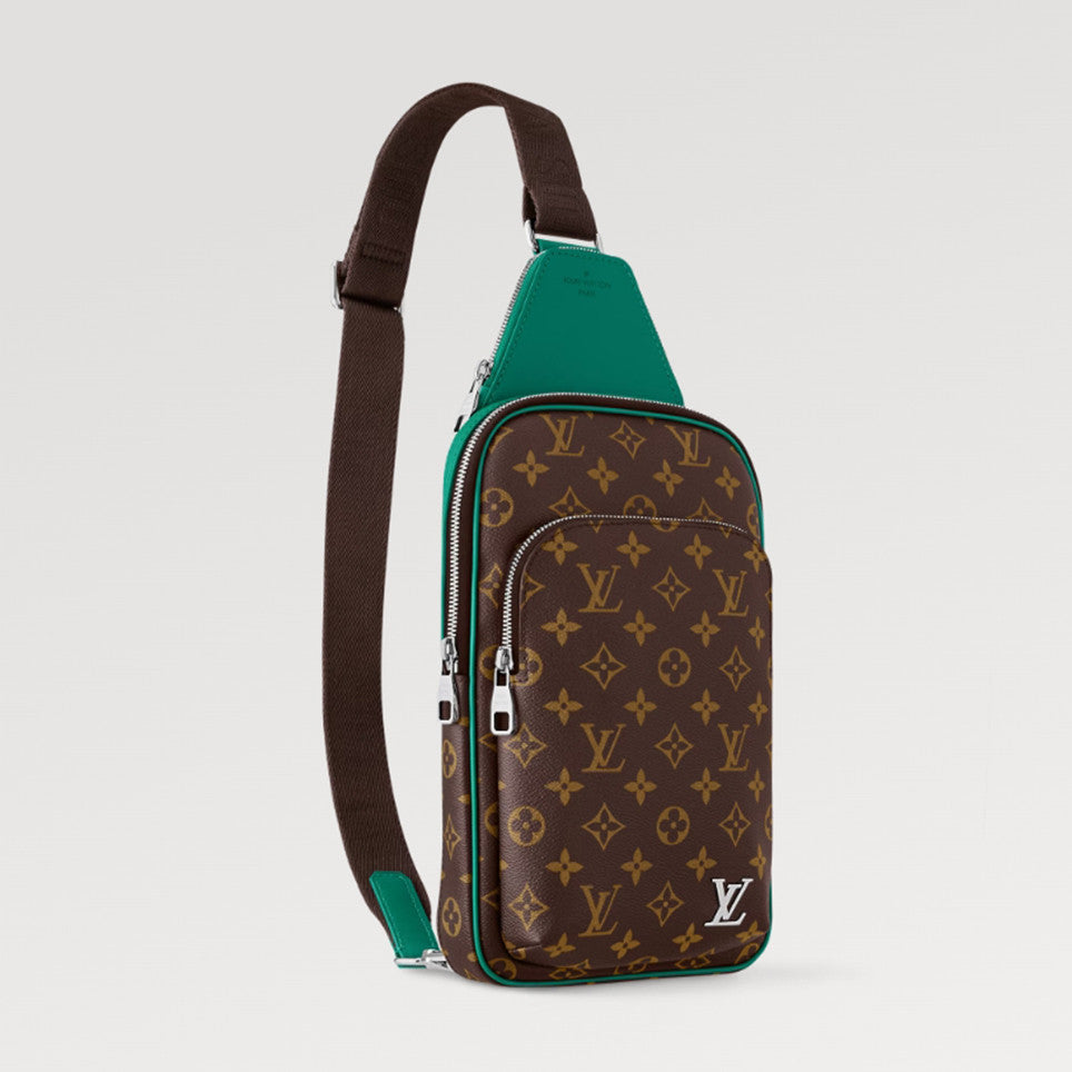 Louis Vuitton Men's AVENUE Shoulder Bag Letter Logo Zipper Closure Colorblocked Leather Casual Crossbody Bag Bags M12734 #81193