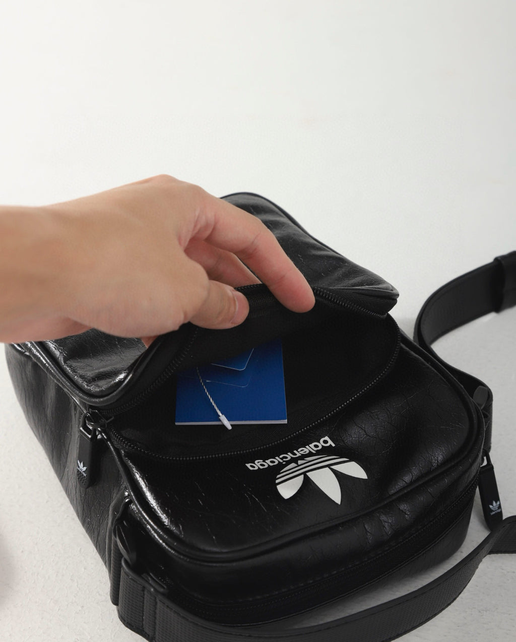 Balenciaga x Adidas Men's and Women's Unisex Fashion Casual Adjustable Strap Printed Leather Shoulder Bag Crossbody Bag Bags #78453