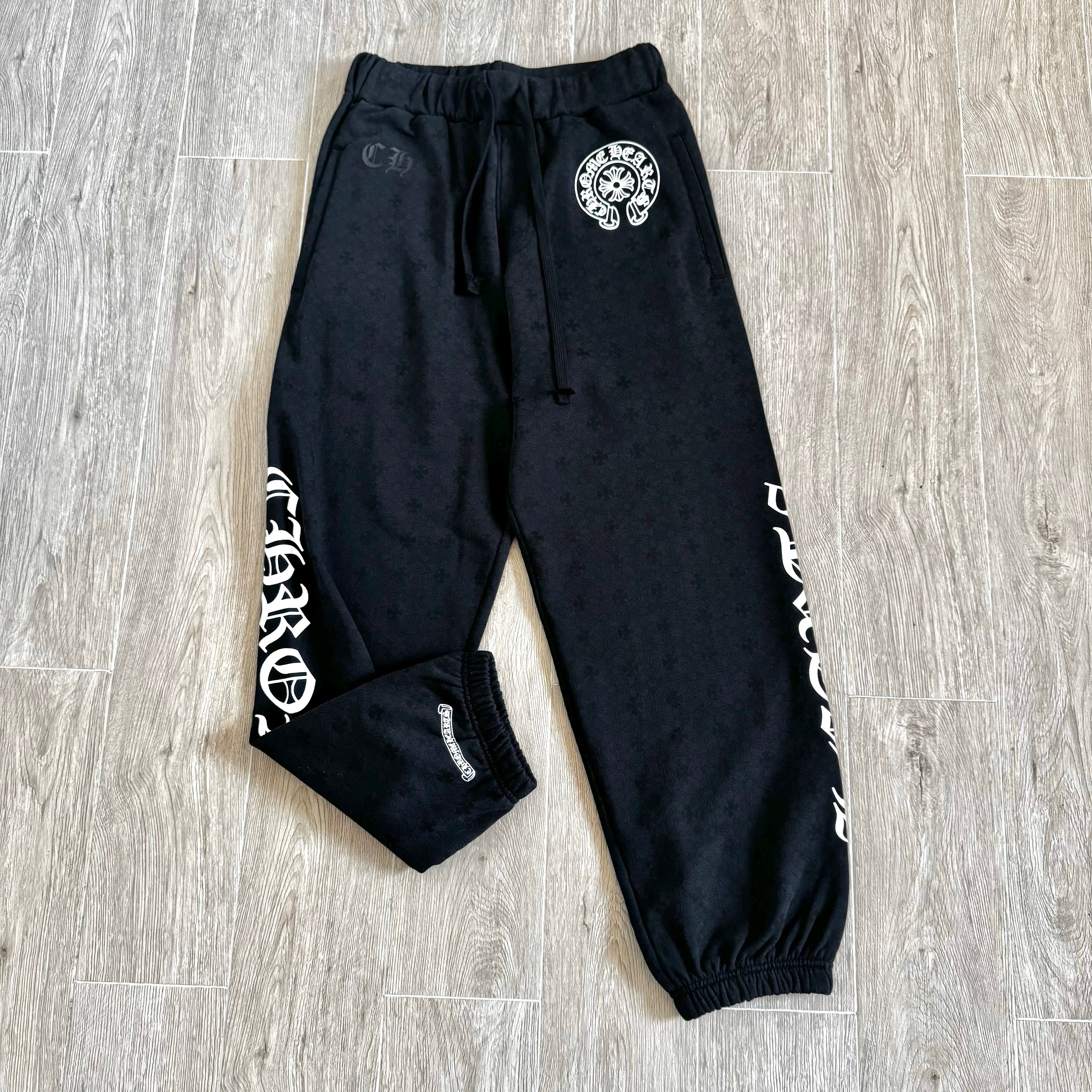 Chrome Hearts All Over Printed Dark Pattern Hooded Sweatshirt Pants #375728